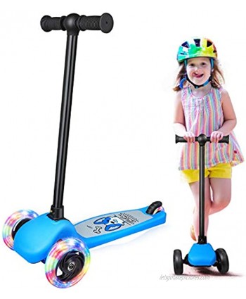 Beleev Scooter for Kids Ages 3-5 3 Wheel Kick Scooter for Toddlers Girls & Boys Lean to Steer with Light Up Wheels Scooter for Children