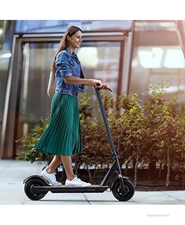 Electric Kick Scooter for Adults 19 mph Speed 10” Solid Tires & 25 Miles Long Range Battery 350w Powerful Motor Foldable & Portable Commuting Scooter with Double Braking System