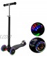 Hikole Scooter for Kids with 3 LED Wheels – Adjustable Height Lean to Steer Design 3 Wheels Kick Scooter for Girls & Boys 3-12 Years Old