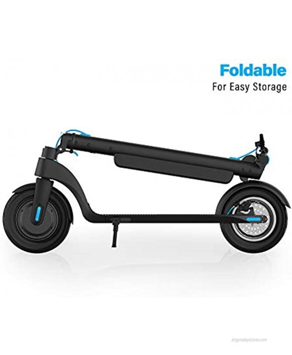 Hover-1 Blackhawk Electric Kick Scooter Portable Long Range Electric Scooter Removable Battery 10-inch Pneumatic Tires- 350W Motor