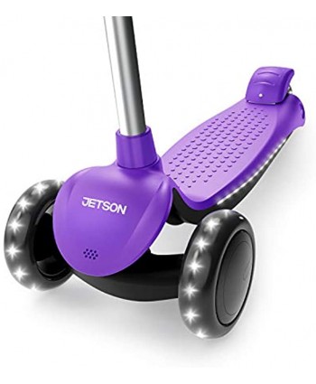 Jetson Lumi 3 Wheel Light-Up Kick Scooter for Girls or Boys Ages 3+ Max Grip Light Up Deck and PVC Wheels- Adjustable Height