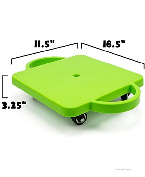 K-Roo Sports 11.5 Gym Class Super Scooters Sliding Board with Non-Skid Casters and Safety Handles
