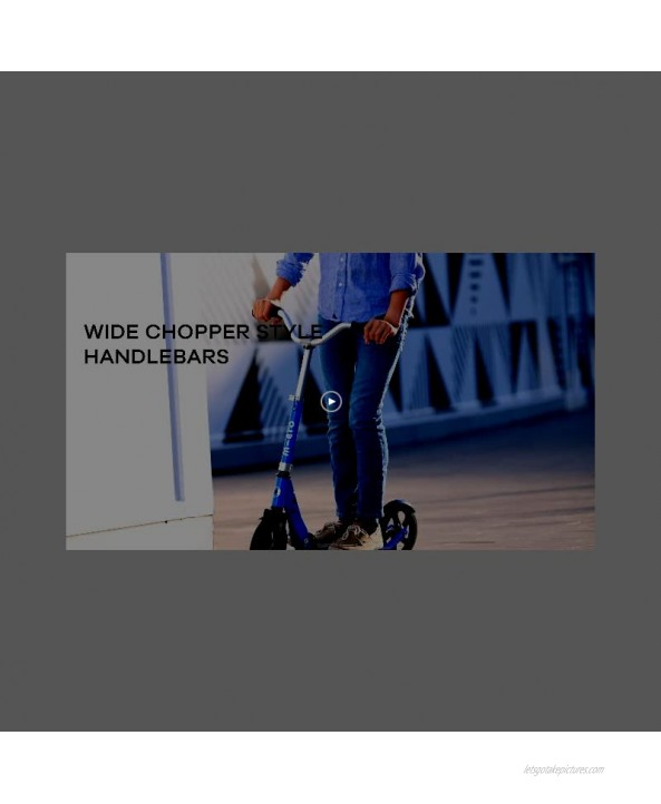 Micro Kickboard Cruiser Big-Wheeled Low-Ride 2-Wheeled Foldable Micro Scooter for Kids and Teens Ages 8 and up