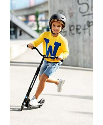 Micro Kickboard Sprite Deluxe Two Wheeled Fold-to-Carry Swiss-Designed Micro Scooter for Kids & Adults with Tubelight & Chopper-Style Handlebars for Ages 8+ Black