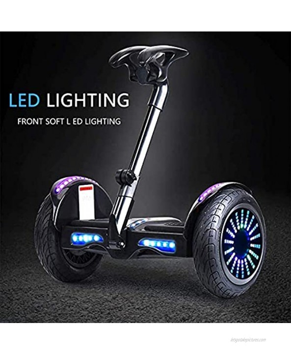 Smart Self Balancing Electric Scooter Bluetooth APP Management Scooter Electric with LED Lights Sport Mode and Easier to Ride Electric Scooter for All People Safety Upgrade Black
