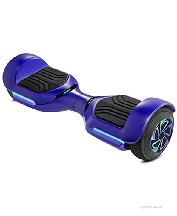 Spadger Hoverboard Self Balancing Scooter 6.5 Two-Wheel Self Balancing Hoverboard SS-1 with BLE Speaker and LED Lights APP Enabled Electric Scooter for Adult Kids UL 2272 Certified