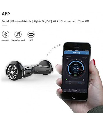 TOMOLOO Hoverboard for Kids and Adult Hover Board Self Balancing Scooter 6.5" Two-Wheel Self Balancing App Controlled Electric Self Balancing Scooter UL2272 Certified