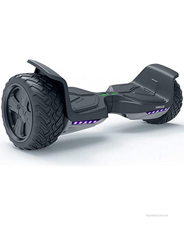 TOMOLOO Hoverboard UL2272 Certified 8.5 Inch Off Road Hoverboard App Controlled Electric Self Balancing Scooter for Kids and Adults with Bluetooth Speaker and LED Light