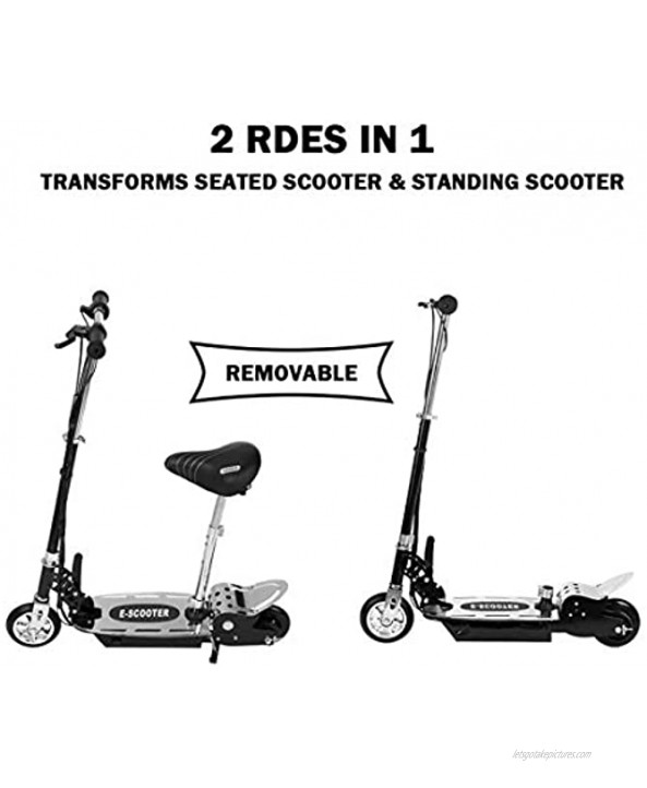xipon High Speed Electric Scooter Upgrade Electric Scooter with Adjustable Handlebar and Movable Seat Max Speed 9MPH & 5-7 Mile Range 2-in-1 Riding Mode Scooter for Adults Teens