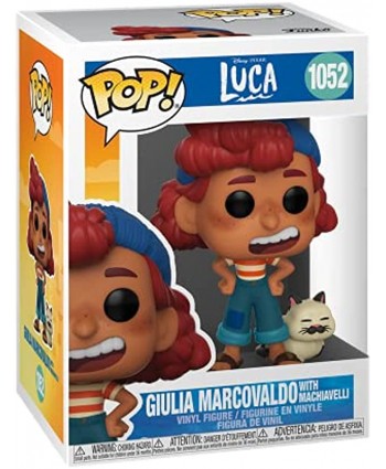 Funko Pop! Disney: Luca – Giulia Marcovaldo with Machiavelli Vinyl Figure 3.75 inches