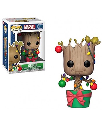 Funko Pop Marvel: Holiday Guardians of The Galaxy Groot Collectible Figure Multicolor