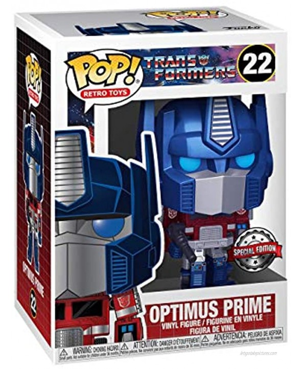 Funko Pop! Retro Toys: Transformers Metallic Optimus Prime Exclusive 3.75 inches