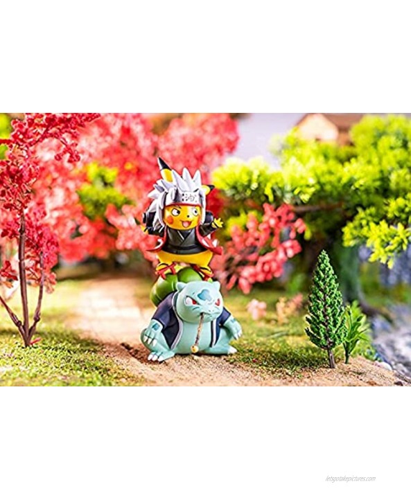 ABROBROKI Pikachu Cosplay Jiraiya Action Figure Statues GK Anime Statue Collection Birthday Gifts PVC 4.72