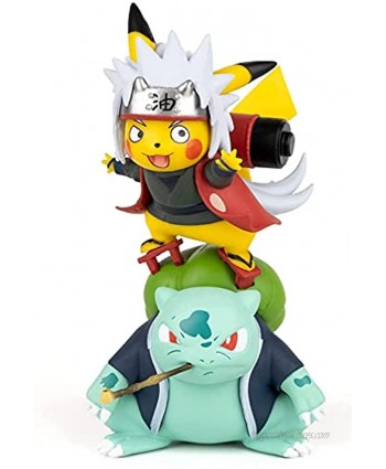 ABROBROKI Pikachu Cosplay Jiraiya Action Figure Statues GK Anime Statue Collection Birthday Gifts PVC 4.72"