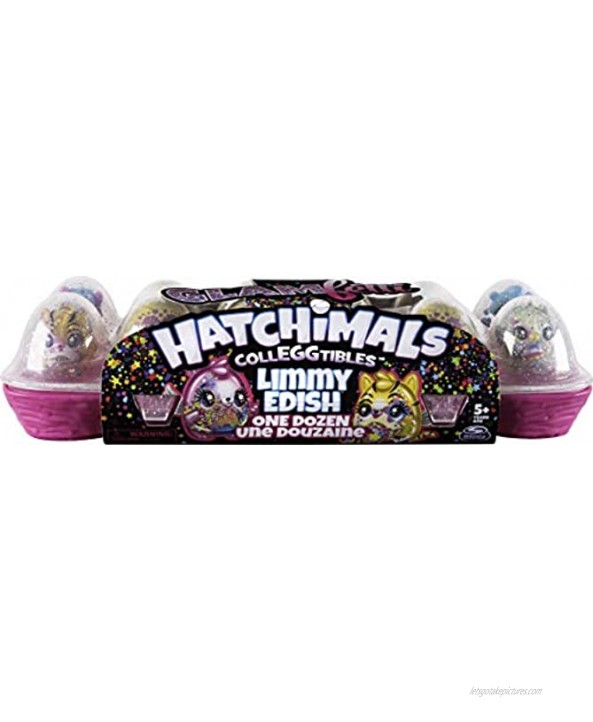 Hatchimals CollEGGtibles Limmy Edish Glamfetti 12-Pack Egg Carton with 12 Exclusive Hatchimals Styles May Vary