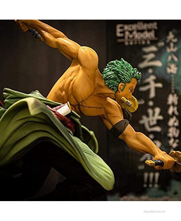QAL One Piece Anime Action Figure Roronoa Zoro Three Thousand World Doll Model PVC Statue Cosplay Daily Life Boxed Children Best Gift 18CM