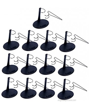 13 PCS 12 inch Dolls Stand Plastic Action Figure Stand 1 6 Scape U & Ring Shape Action Figures Base Display Stand for Figures Black
