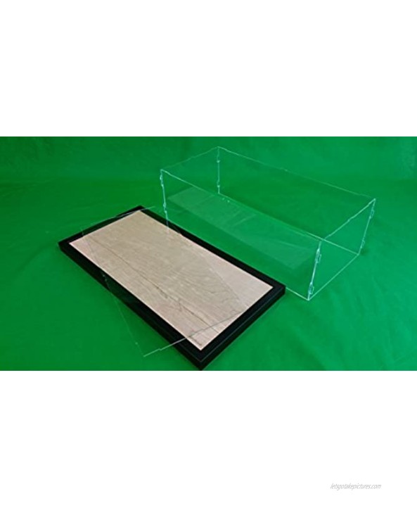 25L x 12W x 7H Acrylic Display Case for 1:8 scale Pocher Testarossa and model cars Black Frame