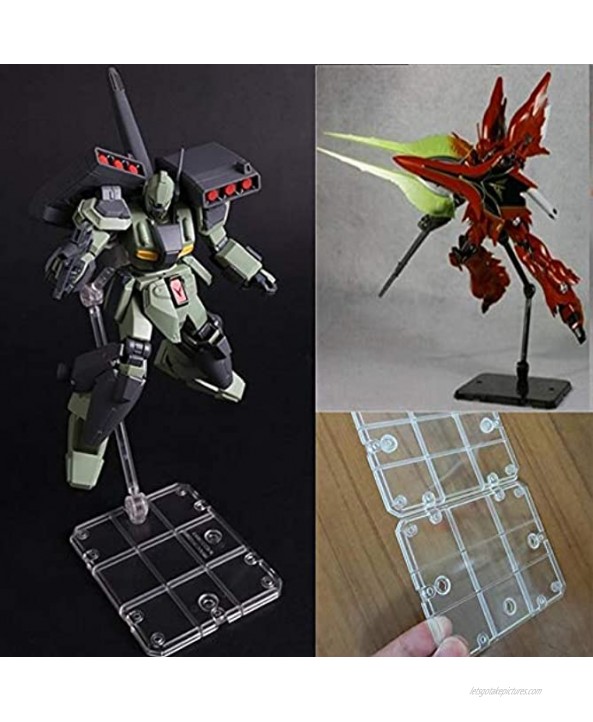 6 Pcs Action Figure Stands Clear Action Figure Holder Display Stand Bases for HG RG SD SHF Gundam Model Toy Bracket Model Soul Bracket Stand for Stage Act Robot Saint Seiya Toy Figure