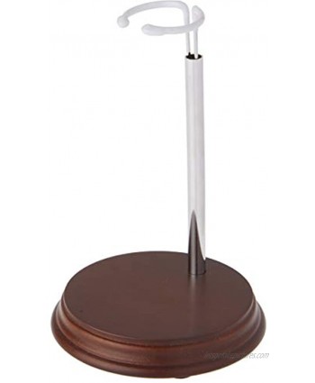 Bard's Chrome and Wood Doll Stand 5.875" H x 4.5" W x 4.5" D