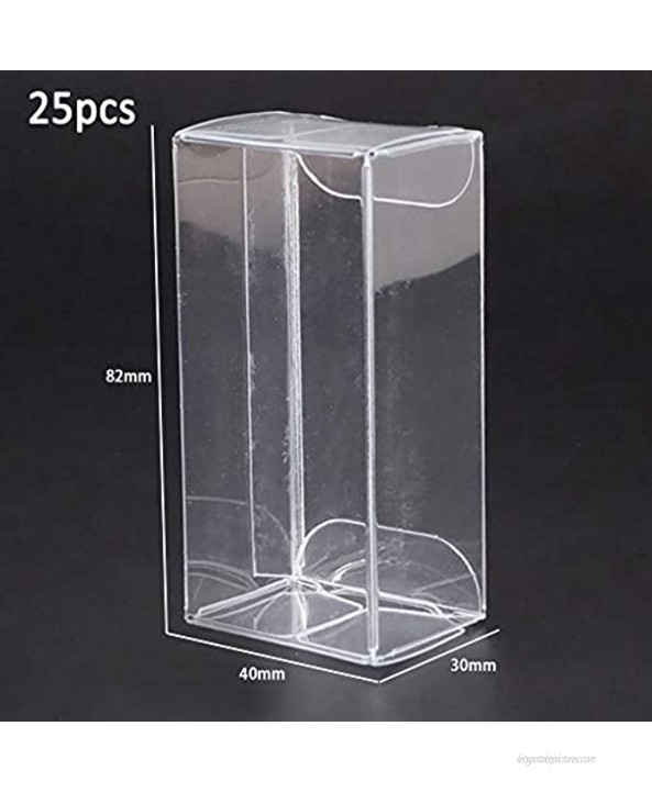 Beher Clear Display Case 25Pcs Model Toy Car Box PVC Organizer Stand Dustproof Protection Showcase for Toy Car Action Figures Toys Collectibles Exhibition Box 30x40x82mm