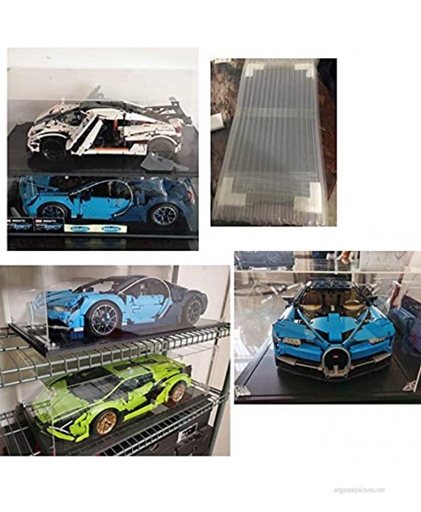 Clear Acrylic Display Case for Lego 42083 42115 42096 Bugatti Lamborghini Porsche Showcase Box Storage Organizer Protection
