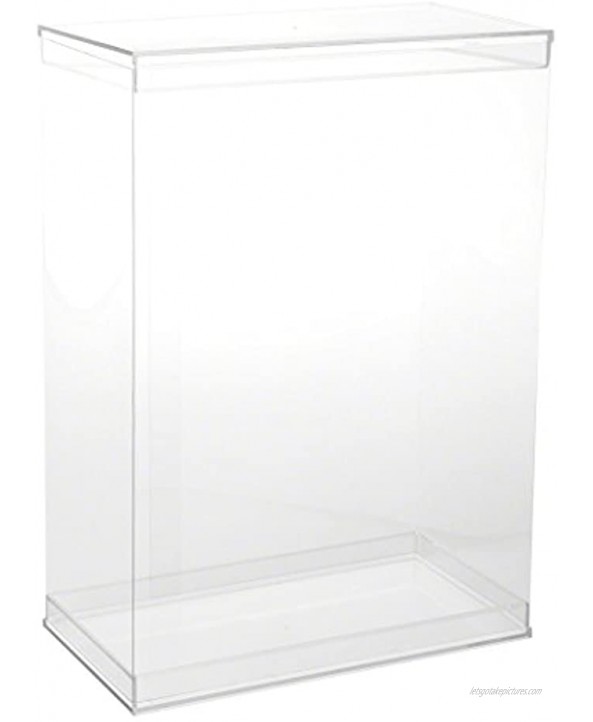 DollSafe Deluxe Clear Folding Display Case with Acrylic Top and Base for 11-12 inch Dolls or Action Figures 9.5 W x 5 D x 13 H