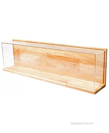 freneci Clear Acrylic Showcase with Wood Back Base Action Figures Model Toy Display Case
