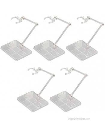 MY MIRONEY 5Pcs Action Figure Stand Clear Assembly Action Figure Display Holder Base Plastic Doll Model Support Stand Compatible with HG RG SD SHF Gundam 1 144 Toy