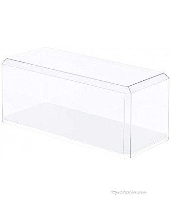 Pioneer Plastics Clear Acrylic Display Case for 1:18 Scale Cars Mirrored 13" x 5" x 5" Mailer Box