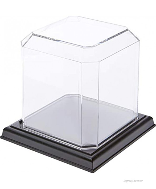 Pioneer Plastics Clear Acrylic Softball Display Case with Base 4 W x 4 D x 4.125 H