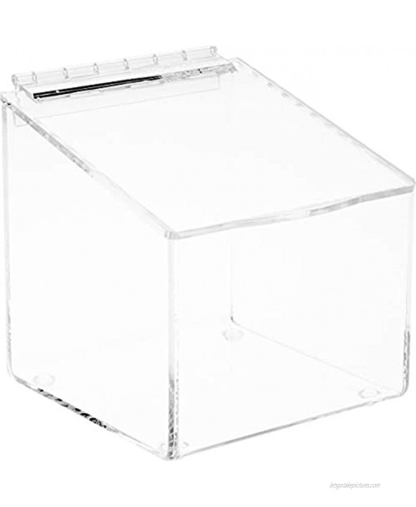 Plymor Clear Acrylic Display Case Box with Angled Top & Hinged Lid 6 x 6 x 6 2 Pack
