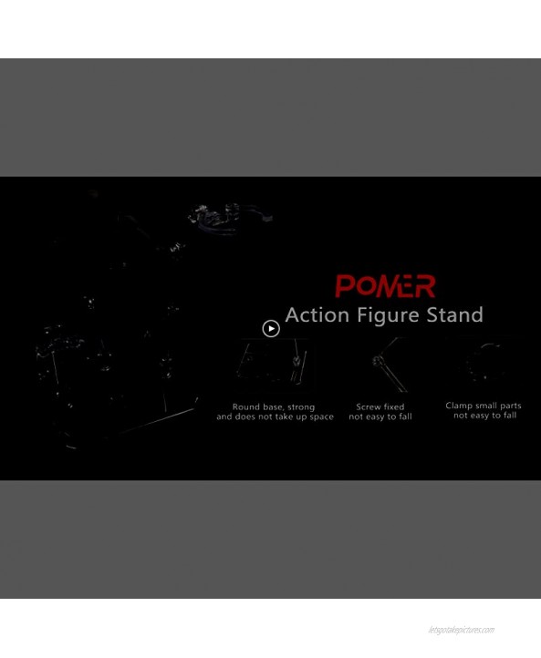 POMER Action Figure Stand,10 Pcs Transparent Assembly Action Holder Base Display Stand for 1 144 HG RG Gundam Figure Model Toy