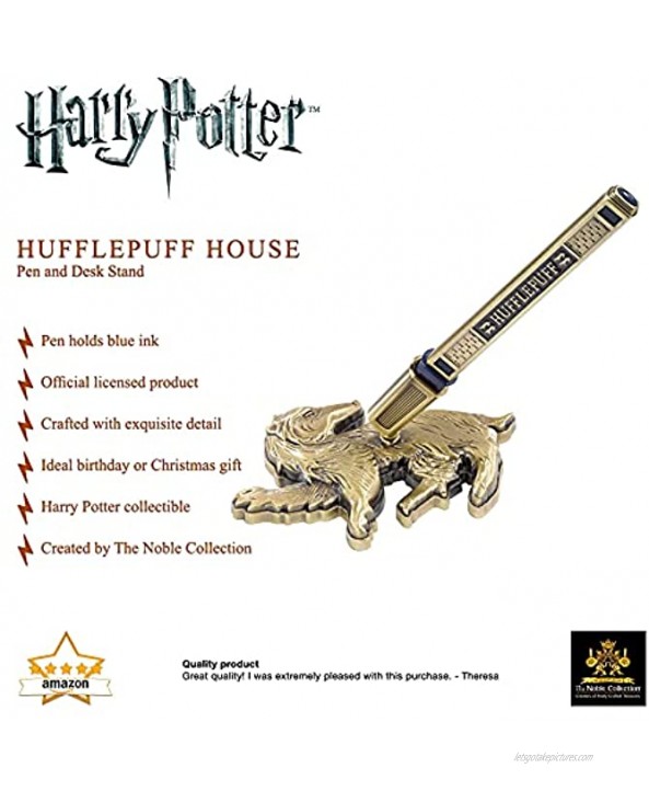 The Noble Collection Hufflepuff House Pen and Desk Stand