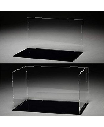 YEZININHAO 40x30x30cm Acrylic Black Base Dustproof Clear Display Show Case for 1 18 Diecast Model Toy