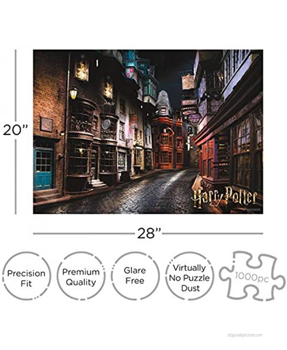 AQUARIUS Harry Potter Puzzle Diagon Alley 1000 Piece Jigsaw Puzzle Officially Licensed Harry Potter Merchandise & Collectibles Glare Free Precision Fit Virtually No Puzzle Dust 20x28in