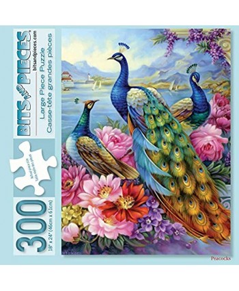 Bits and Pieces Peacocks 300 Piece Jigsaw Puzzles for Adults Each Puzzle Measures 18 Inch x 24 inch 300 pc Jigsaws by Artist Oleg Gavrilov