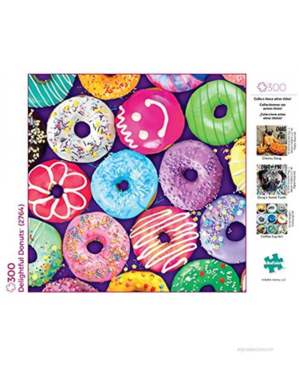 Buffalo Games Delightful Donuts 300 Large Piece Jigsaw Puzzle Multicolor 18L X 18W