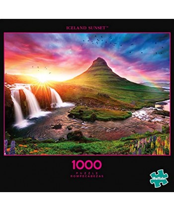 Buffalo Games Iceland Sunset 1000 Piece Jigsaw Puzzle Multicolor 26.75"L X 19.75"W