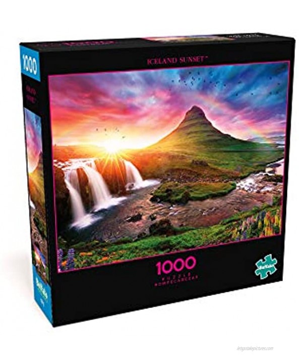 Buffalo Games Iceland Sunset 1000 Piece Jigsaw Puzzle Multicolor 26.75L X 19.75W
