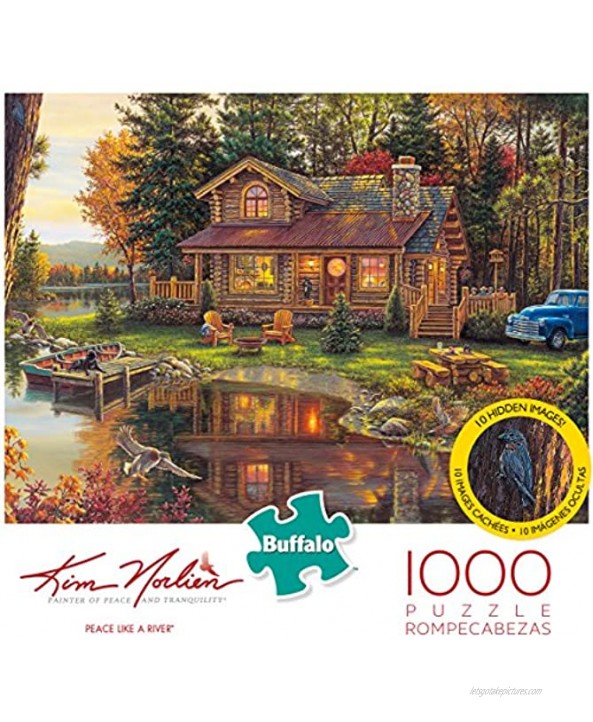 Buffalo Games Kim Norlien Peace Like a River 1000 Piece Jigsaw Puzzle with Hidden Images