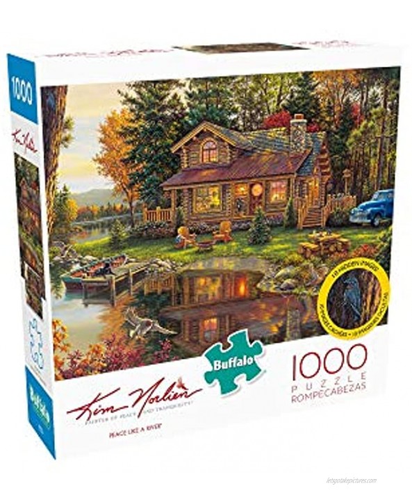 Buffalo Games Kim Norlien Peace Like a River 1000 Piece Jigsaw Puzzle with Hidden Images