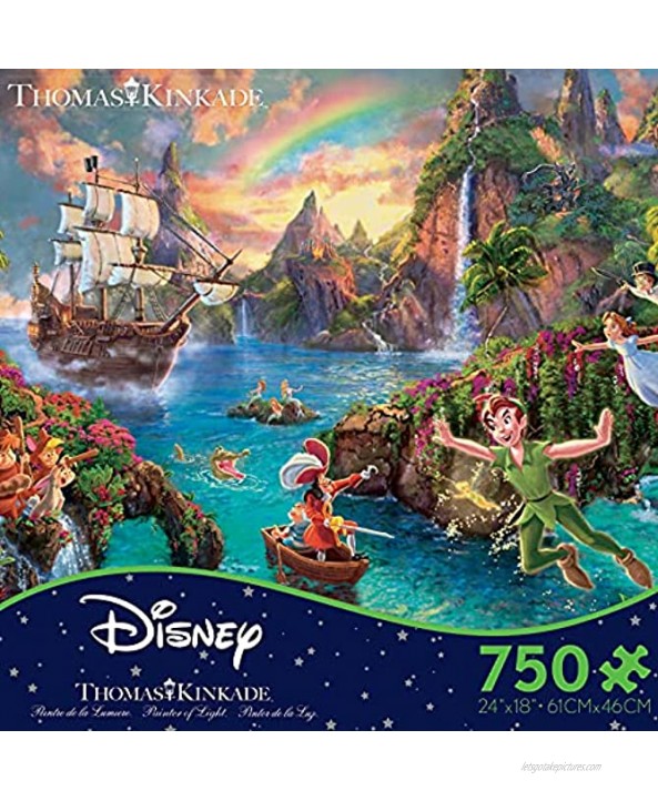 Ceaco Thomas Kinkade The Disney Collection Peter Pan Jigsaw Puzzle 750 Pieces Multi-colored 5
