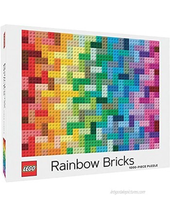 Chronicle Books Lego Rainbow Bricks 1000 Piece Jigsaw Puzzle