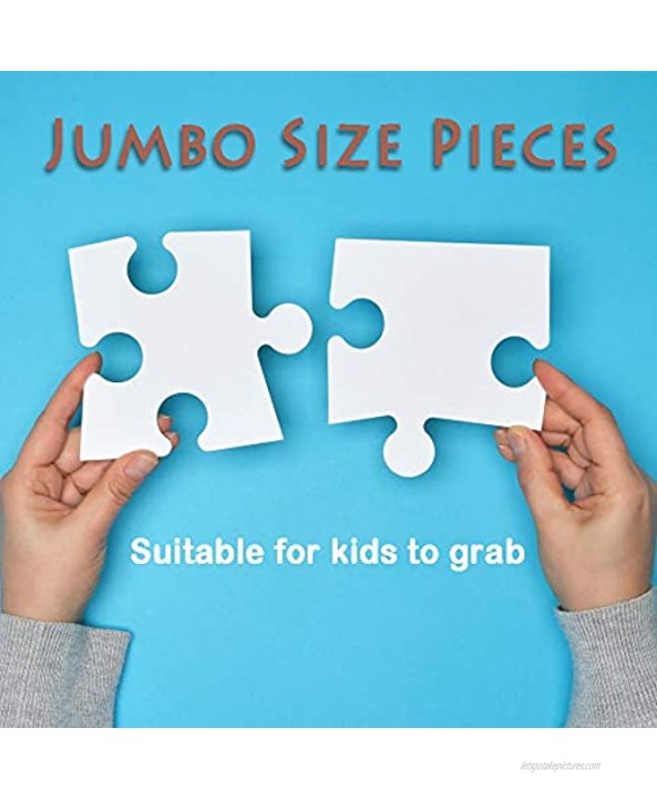 Dinosaur Jigsaw Puzzle for Kids Age 3-5 4-8 Year Old 35 Piece Jumbo Toddler Floor Puzzle for Kid Boy Girl Learning Educational Toy Gift Box
