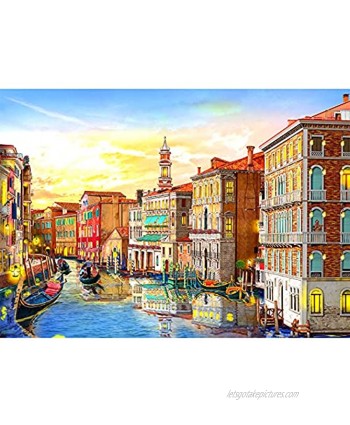 Jigsaw Puzzles for Adults 1000 Piece Puzzle for Adults 1000 Pieces Puzzle 1000 Pieces-Romantic Venice Water City