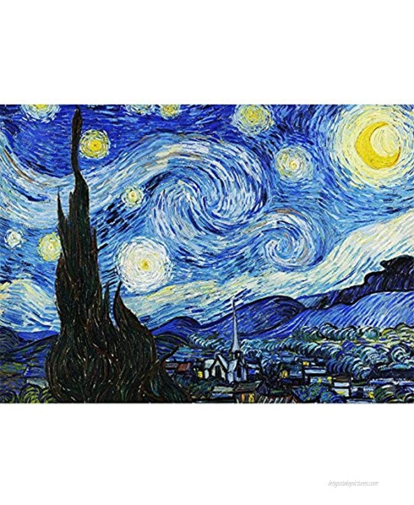 MaxRenard Starry Night Puzzle 1000 Pieces Van Gogh Puzzle 1000 Piece Puzzles for Adults Artwork Jigsaw Puzzle Family Game Puzzle