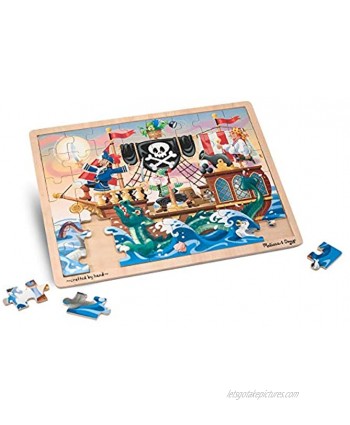 Melissa & Doug Deluxe Wooden 48-Piece Jigsaw Puzzle Pirates