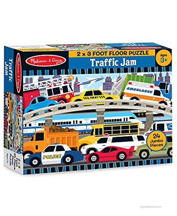 Melissa & Doug Traffic Jam Jumbo Jigsaw Floor Puzzle 24 pcs 2 x 3 feet long