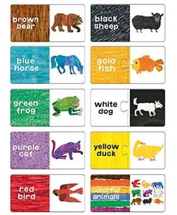 Mudpuppy The World of Eric Carle Brown Bear Brown Bear What Do You See? My First Puzzle Pairs – Great for Kids Age 2+ 10 Sturdy 2-Piece Puzzles – Teaches Problem-Solving Colors Fine Motor Skills